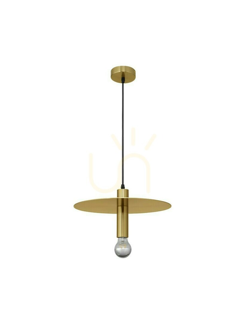 Pendant Light BAJIO Luces Exclusivas LE43703 Gold Disc E27 max 12W ø35 cm, Drop up to 180 cm
