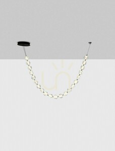 Závesné svietidlo Luces Exclusivas CHEPEN LE44424, girlanda 280 cm, LED 91 W 3000 K, 6659 lm, akryl a čierny kov small 1