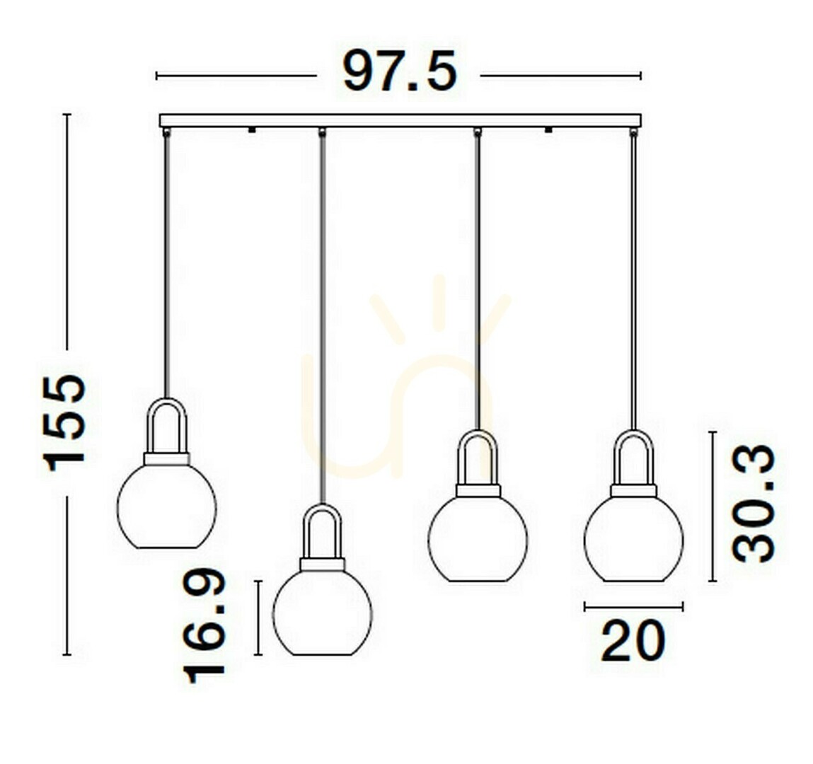 Skontrolujte Závesné svietidlo BANES Luces Exclusivas LE42654 Závesné svietidlo BANES Luces Exclusivas LE42654