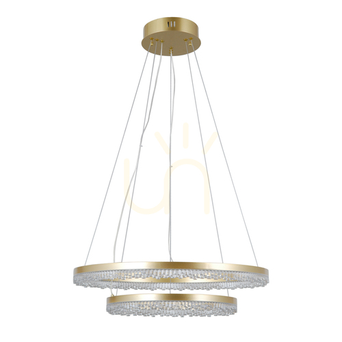 Skontrolujte Závesné LED svietidlo Italux Barlo zlaté 60 cm PND-34526-2L-GD