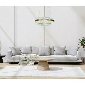 Závesná LED lampa Italux Blera zlatá 40 cm PND-98273-GD small 1