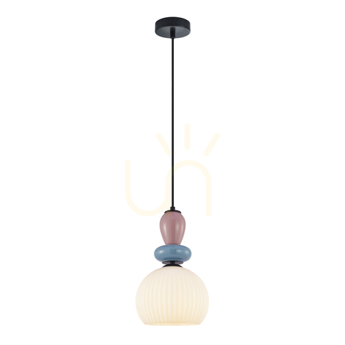Skontrolujte Závesná lampa Italux Domali čierna/biela E27 PND-36816-1A-BK-WH