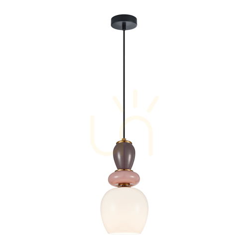 Skontrolujte Závesné svetlo Italux Martelo E27 zlaté sklo biele PND-36545-1C-GD-WH