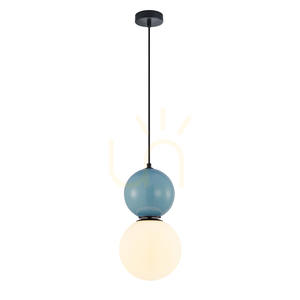 Závesné svietidlo Italux Mastal modré a čierne 20 cm E27 PND-36603-1L-BK-BLU small 0
