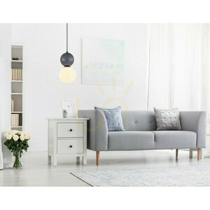 Závesné svietidlo Italux Mastal čierne a tmavosivé E27 20 cm PND-36603-1L-BK-GR small 2