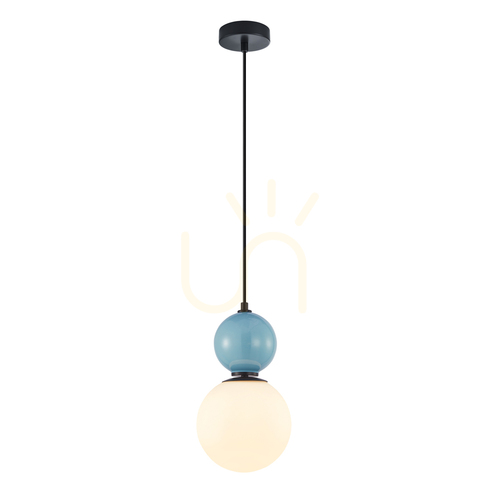 Skontrolujte Závesné svietidlo Italux čierne sklo E27 PND-36603-1M-BK-BLU