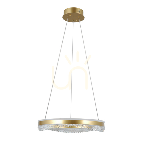 Skontrolujte Závesné LED svietidlo Italux Morte zlaté 50 cm PND-34535-M-GD