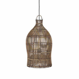 Bambusové tienidlo Bazar Bizar Woven Bell S, tmavý orech, 30 × 50 cm small 0