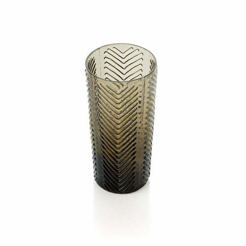 Skontrolujte Dymový pohár highball Bazar Bizar Herringbone Smoke 310 ml