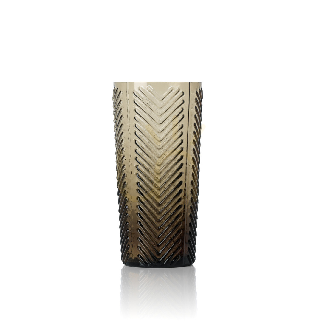 Skontrolujte Vysoký pohár Herringbone dym 17,5 cm Vysoký pohár Herringbone dym 17,5 cm