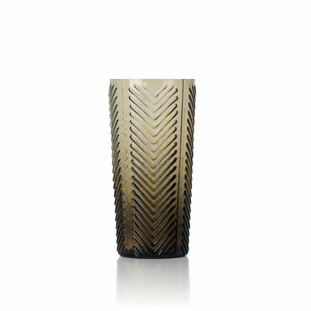 Skontrolujte Vysoký pohár Herringbone dym 17,5 cm Vysoký pohár Herringbone dym 17,5 cm