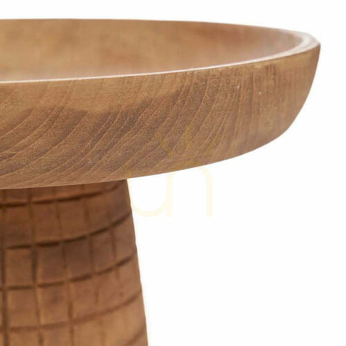 Skontrolujte Miska na tortu z teakového koreňa prírodná 24 cm Teak Root Collection