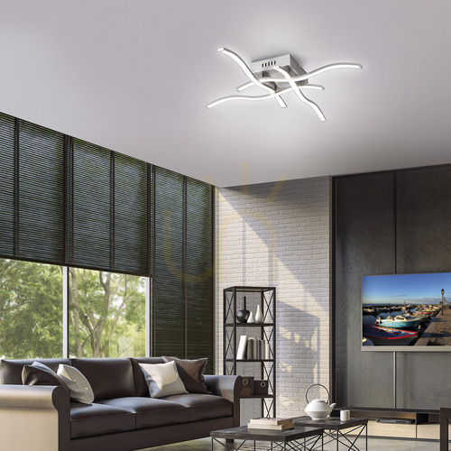Skontrolujte Stropné LED svietidlo WAVE 15131-55 oceľové, 4 ramená, 55 cm, 3000 K