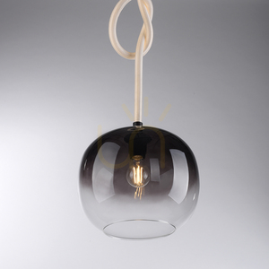 Závesné svietidlo LUMA 2410-18 s podsvieteným LED lanom, čierne, E27 small 9