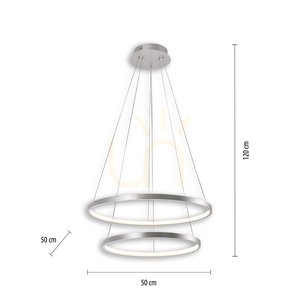 Závesné svietidlo CIRCLE 11525-21 Silver 2xLED small 7
