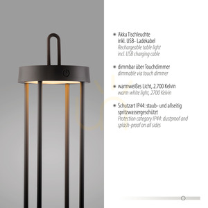 ANSELM stolová lampa 19301-18 čierna 1xLED small 3