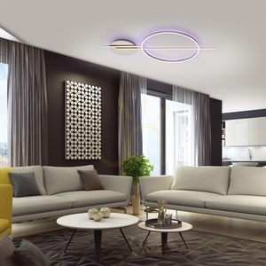 Plafond Q-ARKOA 6154-55 Silver 2xLED small 10