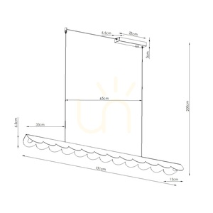 BISCUIT 130 žltá LED 3000K závesná lampa small 9