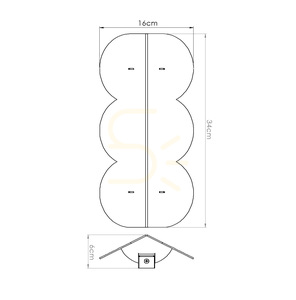 Nástenné svietidlo BISCUIT hnedé small 8