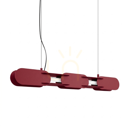 Skontrolujte CHAIN 91 bordová závesná lampa LED 3000K