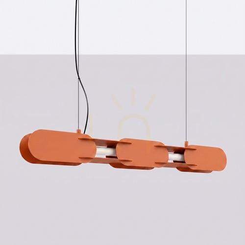 Skontrolujte CHAIN 91 okrovo červená LED závesná lampa 3000K