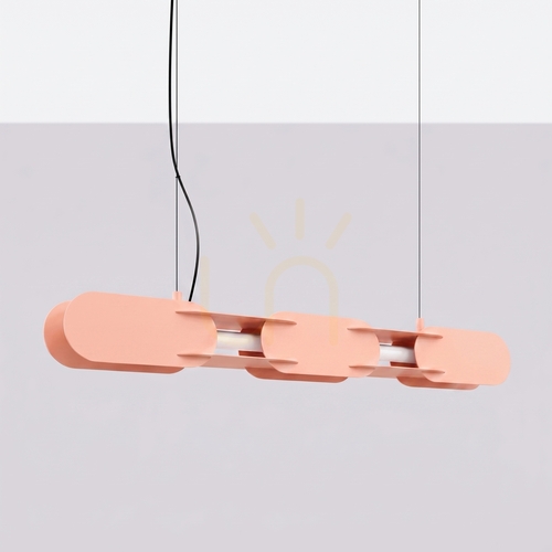 Skontrolujte CHAIN 91 broskyňová LED závesná lampa 4000K