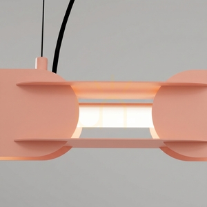 CHAIN 91 broskyňová LED závesná lampa 4000K small 3