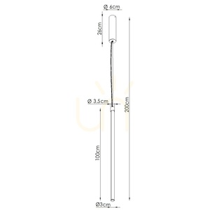 TRANG 100 zelená olivová LED závesná lampa 3000K small 6