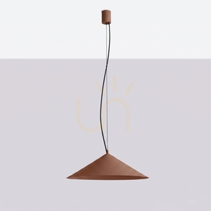 Závesné svietidlo Thoro FINT mocca, kužeľ Ø 50 cm, LED 7,5 W 1070 lm 3000 K, stmievateľné TRIAC small 7