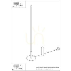 Stojacia lampa TRANG žltá 3000K small 8