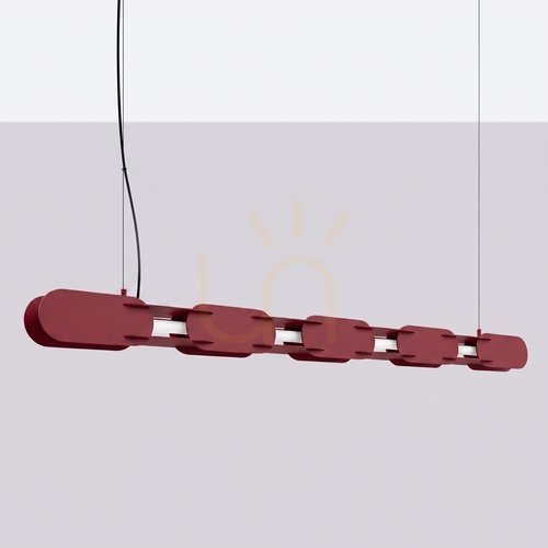 Skontrolujte CHAIN 158 bordová závesná lampa LED 3000K