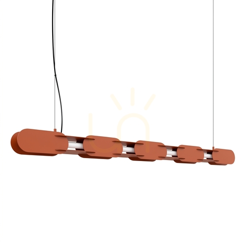 Skontrolujte CHAIN 158 okrovo červená LED závesná lampa 3000K