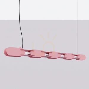 CHAIN 158 ružová LED závesná lampa 3000K small 1