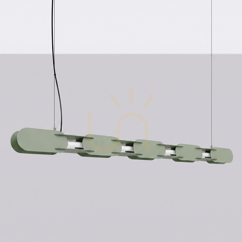 Skontrolujte CHAIN 158 zelená olivová LED závesná lampa 3000K