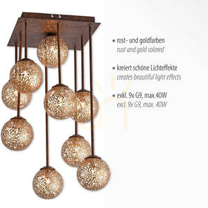 Plafón GRETA 6238-48 Rust 9xG9 small 3