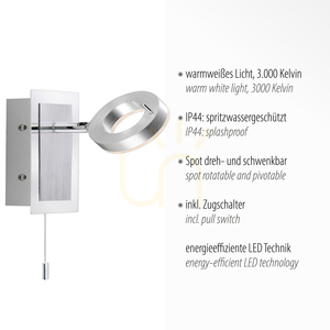 Nástenné svietidlo SILEDA 9785-96 Silver 1xLED 3 Nástenné svietidlo SILEDA 9785-96 Silver 1xLED small 3