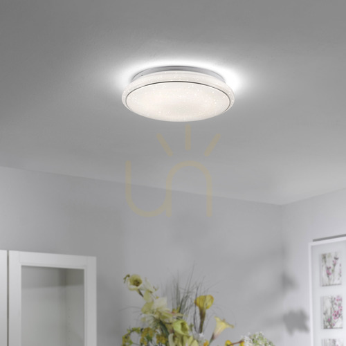 Skontrolujte Stropné LED svietidlo JUPITER 14362-16 biele Ø35 cm efekt hviezdnej oblohy