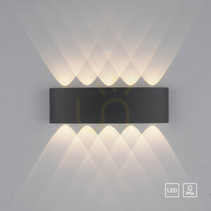 LED nástenné svietidlo Paul Neuhaus CARLO 9489-13, antracitové, 27 cm, IP54 small 10