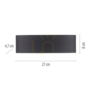 LED nástenné svietidlo Paul Neuhaus CARLO 9489-13, antracitové, 27 cm, IP54 small 7