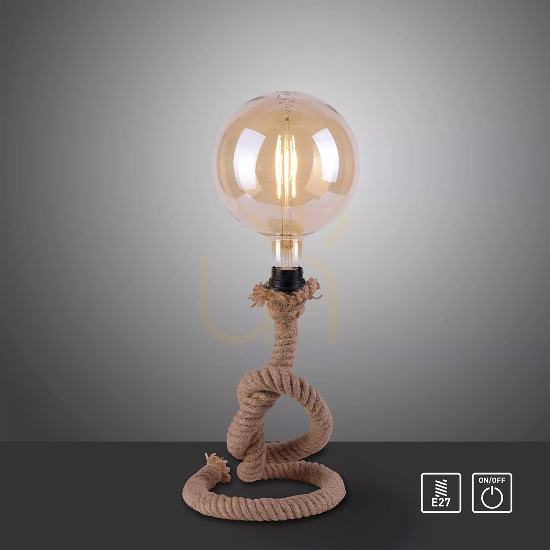 vyhliadka Stolová lampa ROPE 15480-18 Black 1xE27 Stolová lampa ROPE 15480-18 Black 1xE27