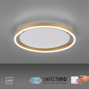LED stropné svietidlo JUST LIGHT RITUS 15391-60, matná mosadz, 39,3 cm, Switchmo small 11