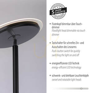 Stojacia lampa HANS 11709-18 Black 2xLED small 4