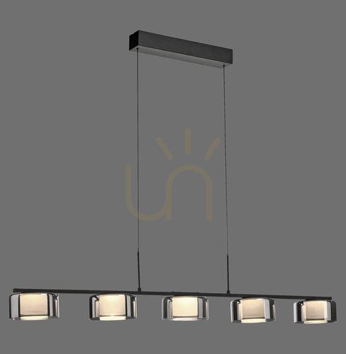 Skontrolujte Závesné svietidlo RIKA 2116-18 Black 5xLED
