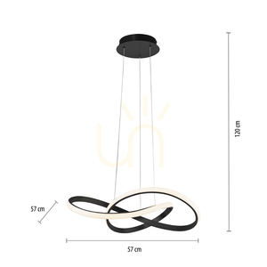 Závesné svietidlo MARIA 15402-18 Black 1xLED small 7