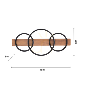 TROOPER Plafond 15616-78 Wood 1xLED small 7