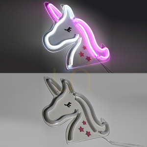 LED nástenné svietidlo Paul Neuhaus NEON-UNICORN 85025-70 – jednorožec, ružovo-biele, 33 cm small 11