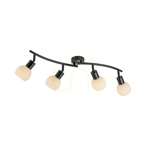 Stropné svietidlo LOKI vlnitá lišta 4xE14 LED v balení 3000K čierne biele tienidlá 12154-18 Just Light small 1