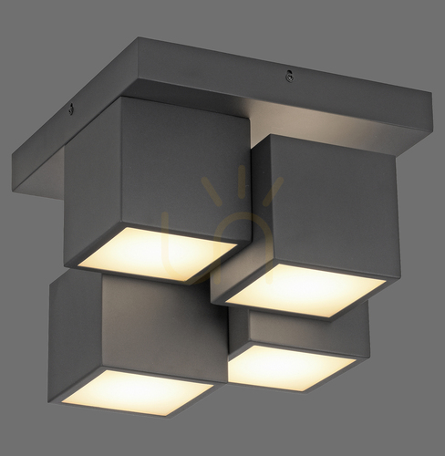 Skontrolujte TETRIS Plafond 14114-18 Black 4xLED