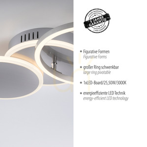 SEVENT Plafond 14116-55 Silver 1xLED small 4