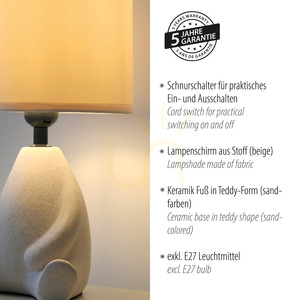 Stolová lampa TED 14190-39 béžová 1xE27 small 4